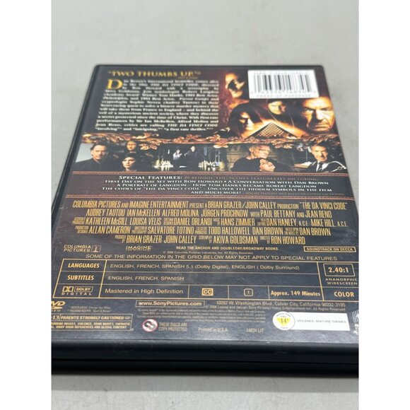 The Da Vinci Code 2-Disc Widescreen Special Edition DVD Starring Tom Hanks READ - Picture 2 of 4